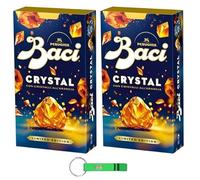Baci Perugina Lot de 2 chocolats en cristal 150 g - Chocolat élégant avec cristaux orange - Édition limitée - Confiserie italienne - Idée cadeau + porte-clés Beni Culinari gratuit