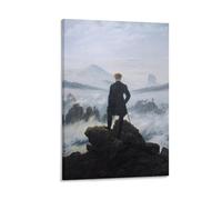 BACION Caspar David Friedrich The Wanderer Above The Sea of Fog, Reproduction De Peintures À L'huile, Impression Sur Toile, Impression, Décoration De La Maison
