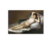 BACION Impressions Sur Toile - Décoration Murale - Francisco Goya - Nude Maja - Moderne Tendue Et Encadrée