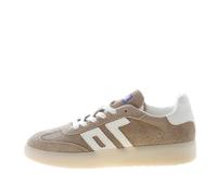 BACK 70 chaussures homme Boston sneaker made in beige hairy suede with white