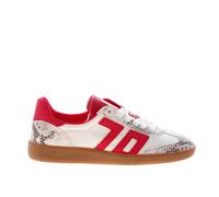 BACK 70 femme chaussures Sneaker Ghost Blanc mesh imprimé reptile pierre rouge