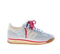 BACK 70 femme chaussures Sneaker Jogger Spongy nylon daim bleu clair blanc