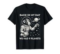 Back in My Day We Had Nine Planets Pluto Monkey Astronaut T-Shirt