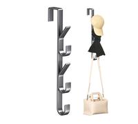 Back Of Door Hanger - Carbon Steel Over Door Hook Rack, Heavy Load Hanging Organizer For Coats Towels Hats Bags, Slim Vertical Space Saving Design | Practical Storage Solution For Bedroom, Bathroom,