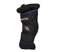 Back on Track Royal Bottes de Jarret rembourrées Deluxe avec Trous - Bottes de Protection équestre avec Fermeture Velcro - Bleu Marine - M