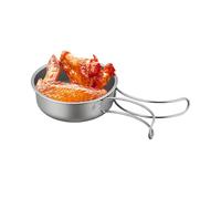 Back Packing Pan Pot - Non Stick Titanium Camping Pot Portable, Outdoor Frying Pan for Cooktop Hiking Fishing Hunting Travel RV Home Kitchen | Backpacking, Alpine Climbing Cookware