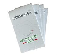 BACK POCKET GOLF Lot de 4 carnets de notes de performance compatibles avec la plupart des porte-cartes de score et couvertures de carnet de métrage, règles conformes, scores de piste 16,5 x 9,5 cm