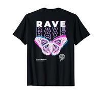 Back Print Rave Butterfly Techno Hardtechno Raving T-Shirt