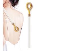 Back Scratcher - Telescopic Double-Sided Hand Backscratchers for Relaxation | Retractable Extendable Metal Handle, Compact Massage Tool for Seniors Adults Office Home Travel, 29.6x5.5cm Yellow Pink