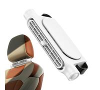 Back Seat Fan, Cooling Car Fan, 1.57 Inches 3-Speed Ventilation with 3000mah Rechargeable, Adjustable Angle Cooler for Van Truck, Black White, Road Trip Travel Accessory