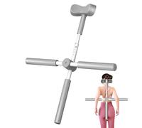 Back Stretcher Stick - Steel + Foam Upper Body Straightener | Exercise Stretching Bar Correction Fitness Tool | For Home, Apartment, Gym, Bodybuilding, Workout, After Sports, Daily Training