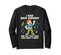 Back Surgery Lousy T-Shirt Amusant pour Homme Get Well Patient Manche Longue