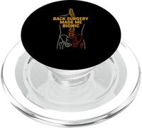 Back Surgery Made Me Bionic Cool Women Surgery Recover PopSockets PopGrip pour MagSafe