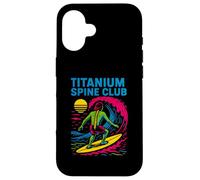 Back Surgery Titanium Spine Club Cool Mens Get Well Coque pour iPhone 16