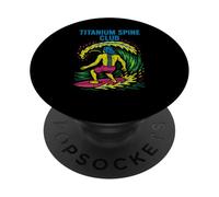 Back Surgery Titanium Spine Club Cool Mens Get Well PopSockets PopGrip Adhésif