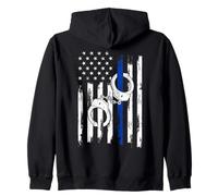 Back The Blue USA Flag Police Lives Matter Sweat à Capuche