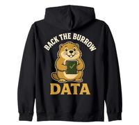 Back The Burrow Data Marmot Research Humor Sweat à Capuche