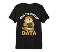 Back The Burrow Data Marmot Research Humor T-Shirt Haut de Gamme