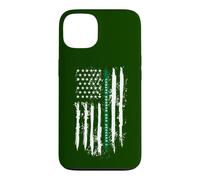 Back The Green Thin Green Line, Patrouille frontalière sous Drapeau américain Coque pour iPhone 13