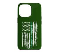 Back The Green Thin Green Line, Patrouille frontalière sous Drapeau américain Coque pour iPhone 13 Pro