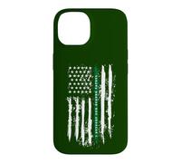 Back The Green Thin Green Line, Patrouille frontalière sous Drapeau américain Coque pour iPhone 14