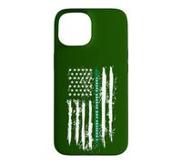 Back The Green Thin Green Line, Patrouille frontalière sous Drapeau américain Coque pour iPhone 15