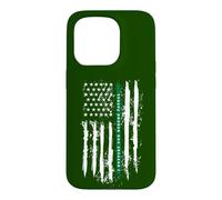 Back The Green Thin Green Line, Patrouille frontalière sous Drapeau américain Coque pour iPhone 15 Pro