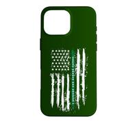 Back The Green Thin Green Line, Patrouille frontalière sous Drapeau américain Coque pour iPhone 16 Pro Max