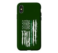 Back The Green Thin Green Line, Patrouille frontalière sous Drapeau américain Coque pour iPhone X/XS
