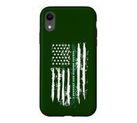 Back The Green Thin Green Line, Patrouille frontalière sous Drapeau américain Coque pour iPhone XR