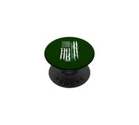 Back The Green Thin Green Line, Patrouille frontalière sous Drapeau américain PopSockets PopGrip Adhésif