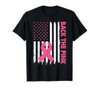 Back The Pink Breast Cancer Awareness Drapeau USA Femme Homme Enfant T-Shirt