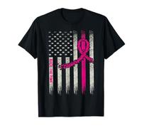 Back The Pink Breast Cancer Drapeau de Sensibilisation au Cancer du Sein pour Tout-Petits Femmes Hommes T-Shirt