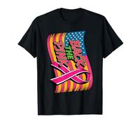 Back The Pink Drapeau américain Sensibilisation au Cancer du Sein Femmes Hommes Enfants T-Shirt