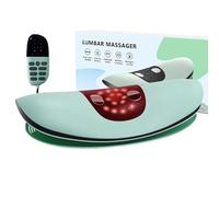 Back Therapy - Electric Heated Lumbar Massager for Lower Back Pain, Rechargeable Lumbar Traction Massager with 3 Level Heat, Vibration & Adjustable Traction, Timing Function for Relaxation (Green)