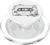 Back to 80's 90's Mix Tape Music, Sketch Drawing Music Tape PopSockets PopGrip pour MagSafe