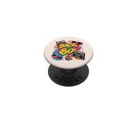 Back to 80s Retro Boom Box Roller Skate Rubik Lunettes de Soleil PopSockets PopGrip Adhésif
