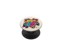 Back to 80s Retro Boom Box Roller Skate Rubik Lunettes de Soleil PopSockets PopGrip Adhésif