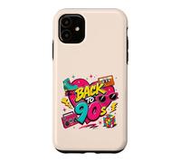 Back to 90s Nostalgia Roller Skate Boombox Cassette Années 90 Coque pour iPhone 11