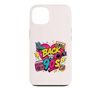 Back to 90s Nostalgia Roller Skate Boombox Cassette Années 90 Coque pour iPhone 13