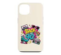 Back to 90s Nostalgia Roller Skate Boombox Cassette Années 90 Coque pour iPhone 13
