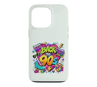 Back to 90s Nostalgia Roller Skate Boombox Cassette Années 90 Coque pour iPhone 13 Pro