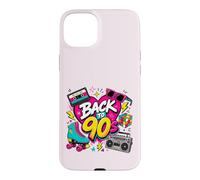 Back to 90s Nostalgia Roller Skate Boombox Cassette Années 90 Coque pour iPhone 15 Plus
