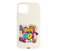 Back to 90s Nostalgia Roller Skate Boombox Cassette Années 90 Coque pour iPhone 15 Plus