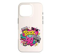 Back to 90s Nostalgia Roller Skate Boombox Cassette Années 90 Coque pour iPhone 16 Pro