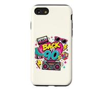 Back to 90s Nostalgia Roller Skate Boombox Cassette Années 90 Coque pour iPhone SE (2020) / 7/8