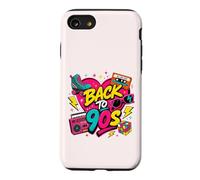 Back to 90s Nostalgia Roller Skate Boombox Cassette Années 90 Coque pour iPhone SE (2020) / 7/8