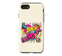 Back to 90s Nostalgia Roller Skate Boombox Cassette Années 90 Coque pour iPhone SE (2020) / 7/8