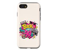 Back to 90s Nostalgia Roller Skate Boombox Cassette Années 90 Coque pour iPhone SE (2020) / 7/8