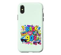 Back to 90s Nostalgia Roller Skate Boombox Cassette Années 90 Coque pour iPhone X/XS
